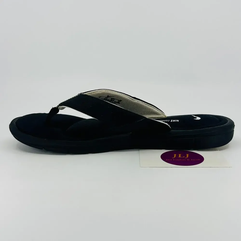 Nike Women's Comfort Thong Flip Flop Sandals Black/White 354925-011 Size 9